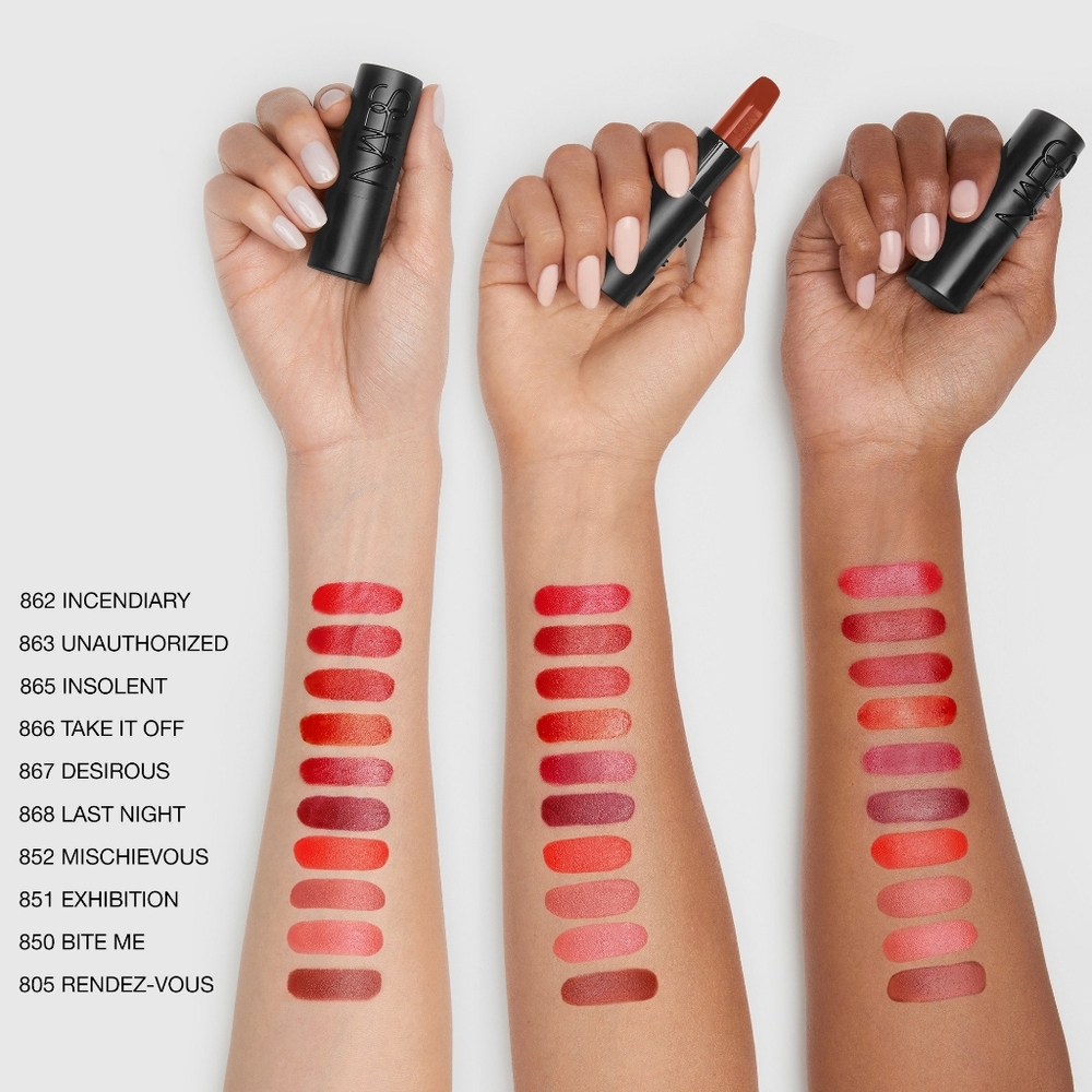 Desirous Nars Explicit Satin Lipstick Burnt Red Brand New In Box Full Size - Picture 8 of 11